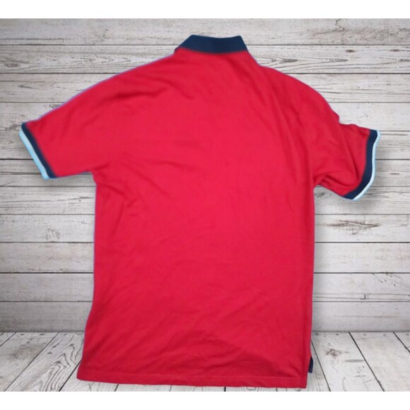 Orvis Men's Pima Cotton Polo Red White & Blue Polo Size M - Picture 2 of 7